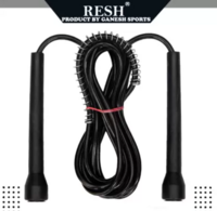 (Pack of 2) Resh (Black) Skipping Rope (Length: 275 cm)