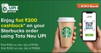 TataNue × Starbucks - Flat 200 Cashback on Starbucks using TataNue UPI