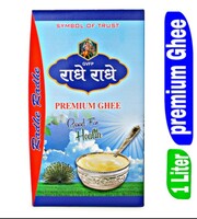 GVFP. RADHE RADHE PREMIUM GHEE 1 LITER TETRA PACK DESI DANEDAR GHEE 