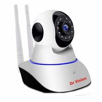 Dr Vision Full HD Wi-Fi CCTV Video Monitor Wireless Home Office Indoor IP Security Camera 1080p Night Vision Two Way Audio Communication (Double Antenna Camera)