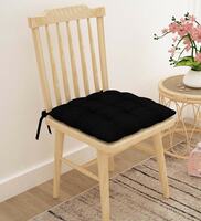 Black Solid Jute 14x14 Inches Chair Pad,by Story@Home & More Pepperfry WTF Deals 