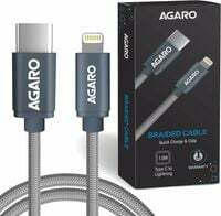 AGARO Blaze C to Lightning Nylon Braiding 1M Cable