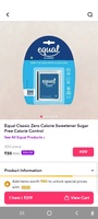 Zepto price drop zone(loot deal) : equal classic zero calorie sweetwner sugar free calorie control 