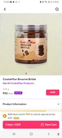 Zepto price drop loot deal: CookieMan brownie brittle@90rs for 200g