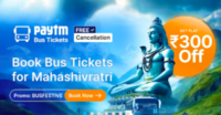 Paytm Bus Flat Rs.300 off on Min. booking of Rs.1000 [All users]