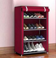 FurniGully Metal Shoe Stand  (4 Shelves, DIY(Do-It-Yourself))