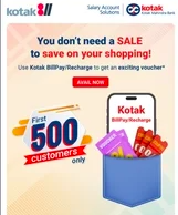 Use Kotak BillPay/Recharge to get an Exciting Voucher