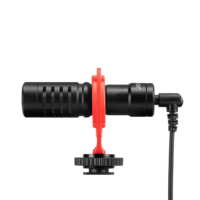 JOBY Wavo 3.5 Jack Wired Microphone with Safety Locking Disk (Black & Red)