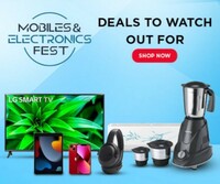Mobile Electronics Fest Upto 75% Off + 10% Off bank offer 