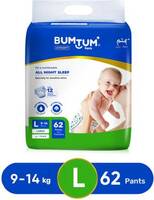 BUMTUM Baby Diaper Pants- L  (62 Pieces) (7.7/ Unit)