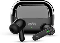 New Launch-Pebble BlissBuds Ace Deep Bass Clear Sound,ENC with Quad Mic Bluetooth Headset(Black, In the Ear)