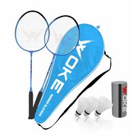 Woke XLS900 Badminton Racket Set Oval Aluminum Head Shape, high Tempered Steel Shape