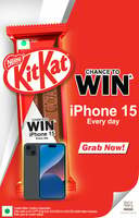 KITKAT Offer l Get Chance To Win iPhone 15 (128 GB) Everyday  [ 10 March - 23 April 2024 ]