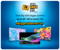 TV Super Saver Days Upto 65% Off + 10% Off on HDFC & OneCard Credit Card EMI (8th - 12th Mar)