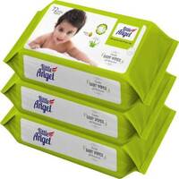 Little Angel Super Soft Baby Wipes (3 Packs of 72 Pcs)  (216 Wipes)