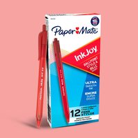 PAPER MATE INKJOY 100RT Retractable Ball Pen 12x Red