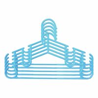 Kuber Industries Baby Clothes Hanger|Heavy-Duty Plastic Baby Hanger|Hangers For Wardrobe, Closet|Pack of 5 (Sky Blue)