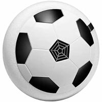 Gooyo GY3222 Floating Hover Football with Colorful Flash Light Effect | Indoor & Outdoor Pro Air Football Game for Kids/Girls/Boys/Gifts | White Color, Power Source: 4xAA Battery (Not Included)