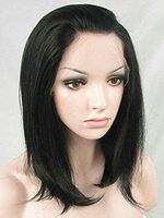 Akashkrishna Human Hair Wig For Women Front Lace Wigs For Women Natural Hair Wig Full Head Wig For Women Length 18 Inch Long (2 Wig Cap + Comb)