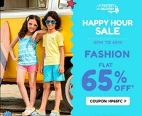 Happy Hour Sale - Flat 65% Off on Select Fashion
products [Till 6 PM]