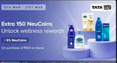 Tata Neu × 1mg | 150 extra Neucoins on Rs.600 (Valid till 21st March)