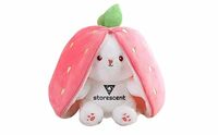 Storescent Reversible Carrot Strawberry Bunny Plush Toy
