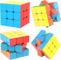 Toy Imagine Smart Activity Magical Cube 3X3X3 Easy|Brainstorming Puzzle Cube|and Smooth Rotation Colorful Cube High Speed Sticker-Less Puzzle Game, Multicolor(Age 6+ Years and Above) 