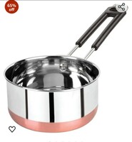PANCA Tea Pan Stainless Steel Copper Bottom Sauce Pan Milk Pan Tapeli Patila Induction Base 1.5 Litre Sauce Pot Milk Boiler with Handle (1500 ml)