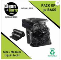  Pack Of 30  (30Bag )Master Garbage Bag for home& office /M SIZE 19X21 Biodegradable Garbage Bag Medium 1 L Garbage Bag Pack Of 30  (30Bag )