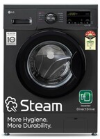 LG 7 kg Fully Automatic Front Load Washing Machine with In-built Heater Black, Grey 5 Star with Steam, Inverter Direct Drive Technology, 6 Motion DD, Touch Panel and 1200 RPM 
