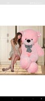 Osjs SOFT TOYS LOVER teddy bear pink colors size 3 feet very soft teddy bear