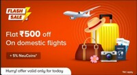 [Flash Sale] Grab ₹500 Off on Domestic Flights via Tata Neu only for Today
