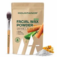 MOUNTAINOR Facial Hair Removal Wax Powder with Ubtan & Aloevera, Painless Herbal Facial Hair Remover Waxing Powder for Women No Harmful Chemicals, No Irritation, No Skin Rashes - 100 gm