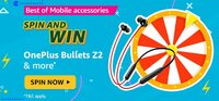 Chance to win  ₹10/20 & OnePlus Bullets Z2 & more on Amazon Spin &.Win 