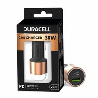 Duracell 38W Fast Car Charger Adapter with Dual Output. Quick Charge