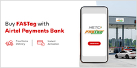 New Airtel Fastag - Rs.50 Cashback 