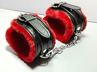 Comrade Saddlery Hand Cuff Adjustable Size Red & Black Color, Adult