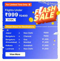 Flipkart Flights: Limited Time Sale