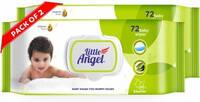 Little Angel Super Soft Baby Wipes with Aloe Vera Extract, Lid pack  (144 Wipes)