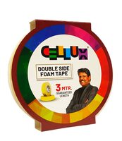 CELLUX Double Sided Self Adhesive Acrylic Foam Mounting Tape for Wall/Craft/Multipurpose - 1" Inch X 3 Meter