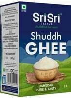 Sri Sri Tattva Shuddh Ghee - Danedar, Pure & Tasty, Ghee 1 L Tetrapack (More brand in wiki)