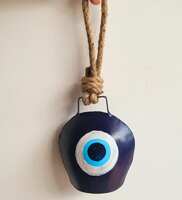 Evil Eye Cow Blue Iron Bell, By Jasmey Homes