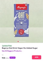 Loot : bagrrys oat drink Vegan no added sugar @35rs[90% off]