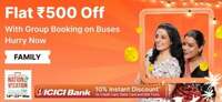 Flipkart Bus Booking Get flat ₹500 off on minimum transaction value above ₹2000