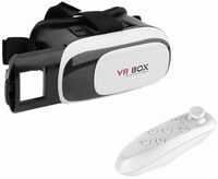 Bnext Virtual Reality Headset Glasses Anti-Radiation Adjustable Screen Headband 2022 with Remote for All Android (iOS) for All Smartphones,Phones with 2 Year Replacement Warranty (Color-White)