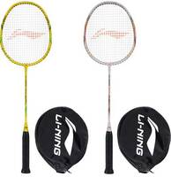 LI-NING XP 2020 Yellow, White Strung Badminton Racquet  (Pack of: 2, 90 g)