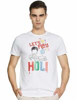 Holi Print T-Shirt Upto 83% Off + Extra 5% Coupon Available