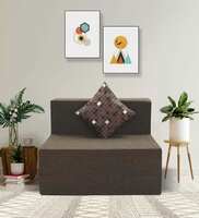 Rest Mantra 8 Inch PU Foam (72x30) 1 Seater Sofa Cum Mattress In Brown Colour