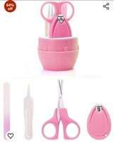 SYGA Baby, Infant and Toddler Pink Grooming Kit with Scissors - The Best Unique Baby Shower Gift for Girls and Boys 