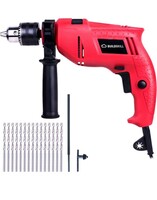 Buildskill Professional DIY Reversible BGSB13RE Hammer Drill Machine with 15 Bits Hammer Drill (13 mm Chuck Size, 500 W) 
